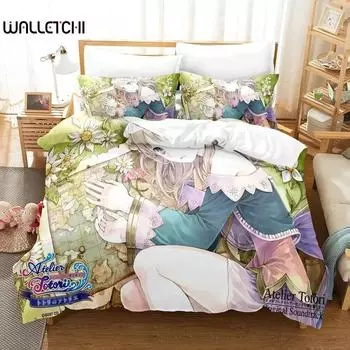 Atelier Totori The Adventurer of Arland Bedding Set Single Twin Full Queen King Size Bed Set Teenager Bedroom Duvet cover Sets 70x133cm 2pcs