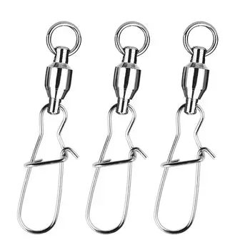 Atibin Strong Bearing Lure for and Quick Snaps for 25 Pieces Swivels, Snaps, Swivels, Fishing, Jigging, Bluefish, 50kg,