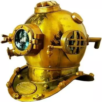 Шлем для подводного плавания Mark V Marine 45,72 см, декоративная копия шлема для подводного плавания ВМС США для домашнего офиса