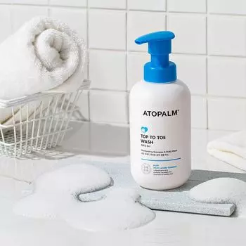 ATOPALM Детское мыло для душа от верха до пят, 300 мл, Корейская косметика, Kbeauty, пробник