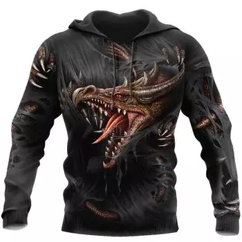Attoo and Dungeon Dragon 3D принт унисекс Делюкс толстовка мужская толстовка уличная пуловер на молнии повседневная куртка размер S-5XL M