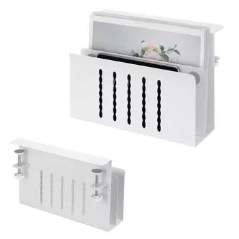 Atutomo Deskside Storage Rack Clamp Tableside Pocket Double Storage Deskside Holder Грузоподъемность 5 кг Хранение ноутбука, планшета, Хранение документов Deskside белый