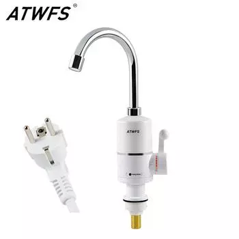 ATWFS кухонный кран, мгновенный водонагреватель, мгновенный безрезервуарный водонагреватель 3000 Вт белый