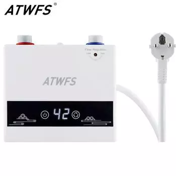ATWFS проточный водонагреватель 220 В, электрические нагреватели для дома, кухни, ванной комнаты, душ, горячий нагреватель