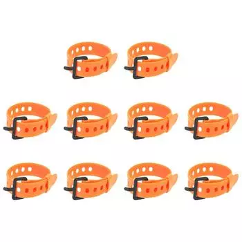 AU 10Pcs Multi-functional Ties Buckle Luggage Cargo Ties Tie-Down Straps (Orange