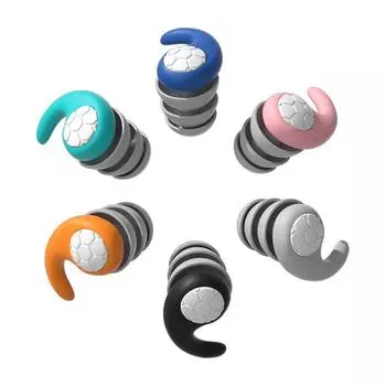 AU 1 Pair 3 Layers Silicone Earplug for 5-12 Year Old Children Swimming (Orange)