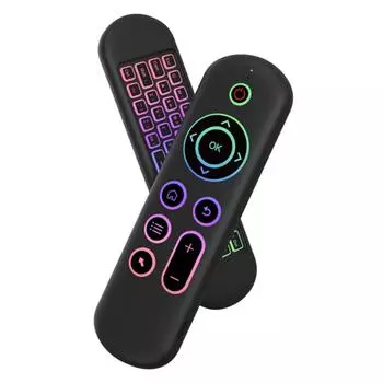 AU M5 Air Mouse Remote 7 цветов с подсветкой 2.4G+BT5.2 датчик движения для Android TV Backlight