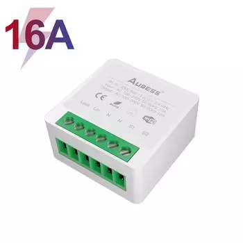 AUBESS 2-сторонний DIY Wi-Fi умный переключатель 16А релейный модуль умный дом умная жизнь/приложение Tuya дистанционное управление работает с Alexa Google Home 1PCS