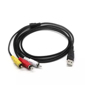Аудио- и видеокабель USB-3RCA, удлинительный кабель USB2.0 3-в-1 AV