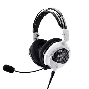 Audio Technica WH Gaming Stereo 4 Pole Mini ATH-GDL3 Headset/Open Type/PC/PS4/PS5/Switch/Xbox One/Removable Microphone/3.5mm Plug/White белый