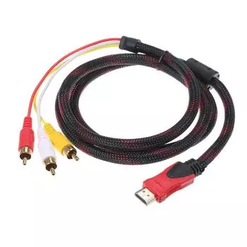 Аудио-видео кабель HD RCA HD-3 RCA Мужской AV-проводной шнур 1,5 м Конвертер DV MP4