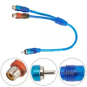 Аудиокабель RCA 10,63 дюйма, 27 см, синий, медь + алюминий