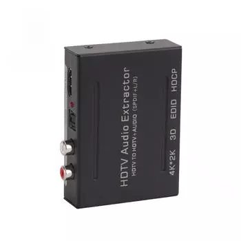 Аудиоконвертер 4K HDMI в HDMI с выходами SPDIF и R/L USB power cable чёрный