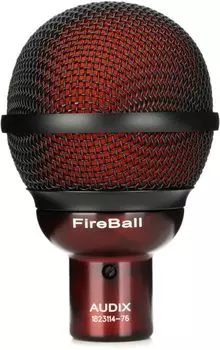 AUDIX Fireball Harmonica Beatbox Dynamic Microphone for Instrument Recording Unidirectional Red