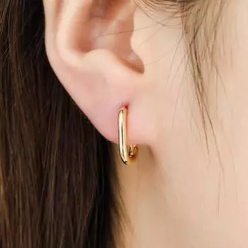 Аутентичные серьги-кольца из стерлингового серебра 925 пробы, корейские новые модные квадратные серьги-кольца О-образной формы, темпераментные простые очаровательные элегантные ювелирные аксессуары