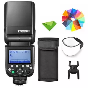 Authorized Godox Compatible with Camera Flash Wireless X System High Speed Sync TCM Instant Conversion Strobe Manual [Godox Dealer] TT685II-C Canon,