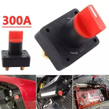Auto Battery Isolator Switch 12V 24V Car Main Power Isolator Disconnect Cut Off Kill Switch For RV Boat 100A-300A.
