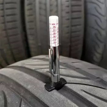 Auto Car Mark Accurate Two-Sided Measuring Pen Tyre Tread Tire Ruler Depth Gauge Single Color
