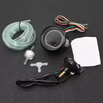 Auto Car Turbo Boost Gauge PSI 2 52mm Turbo Boost Meter Bar Meter Red/Blue Light for Gasoline Racing Car 12V