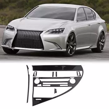 Автомобильная карбоновая внутренняя панель CD, рамка, отделка, крышка для Lexus RX350 RX450h 2010-2012, запасные части для интерьера коричневый