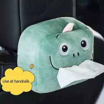 Auto Cartoon Tissue Box Creative 3D Cute Animal Car Hanging Paper Napkin Tissue Box For Car Interior Home Office Accessories