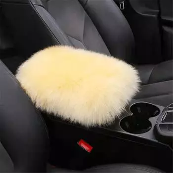 Auto Center Console Cover Beige Armrest Pads Cushion Protector Universal