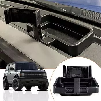 Auto Central Control Storage Box Mobile Phone Bracket For Ford Bronco 2024+ Multifunctional Storage Box Car Interior Accessories чёрный
