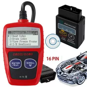 Инструмент для диагностики автомобиля OBD2 сканер считыватель кодов автомобиля MS 309 OBD 2 Диагностический двигатель автомобиля лучше, чем ELM327 считыватель кодов неисправностей автомобиля