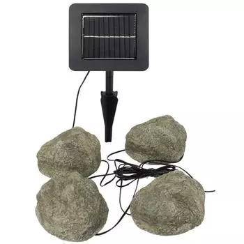 Auto on/Off LED Solar Light Cobblestone Shaped Solar Lawn Lamp Outdoor Pebble Lamp Lawn