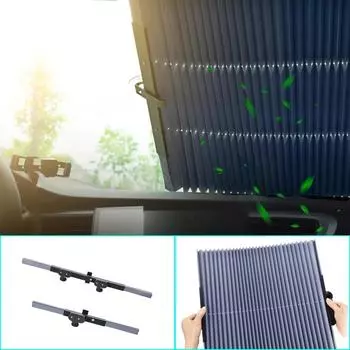 Auto retractable car front/rear window visor Visor retractable windshield curtain Car visor visor summer UV block sun protection zh230729108-2