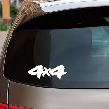 Auto Stickers Creative Waterproof Car 4x4 Sticker Versatile Off Road Stickers Off Road Decals For Dashboard Motorcycle Scooter белый