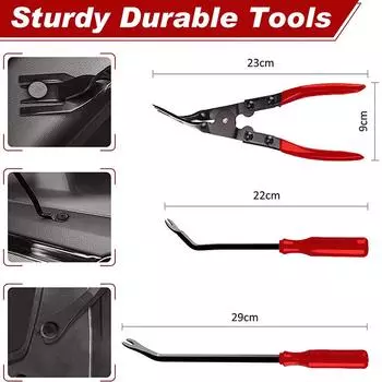 Auto Trim Removal Tool Car Panel Door Audio Removal Tool Kit Auto Clip Pliers Fastener Remover Bag
