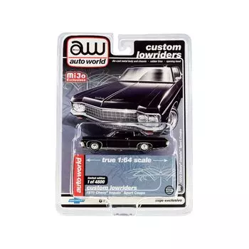 Auto World Custom Lowriders 1970 Chevy Impala Sports Coupe Black [Mijo Custom] 1/64