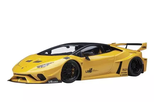 AUTOart Liberty Walk Works Lamborghini Huracan GT Metallic Yellow Готовый продукт 1/18 LB-силуэт