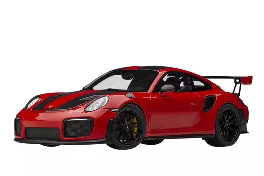 AUTOart Porsche 911 GT2 RS Weissach Package черный готовый продукт 78173 1/18 (991,2) Красный/Углеродный
