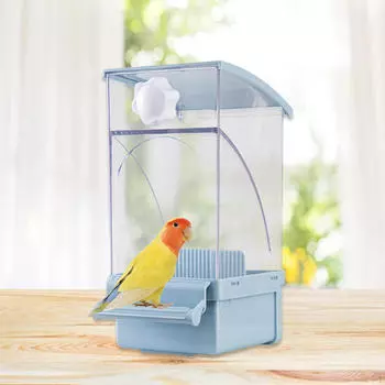 Automatic Bird Feeder Hanging Feeding Station Leakproof Parrot Food Container for