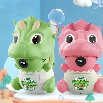Automatic Bubble Gun Bubble Machine Dinosaur Bubble Blower Toy for Kids and Toddlers Party Favors Birthday for Boys & Girls красный