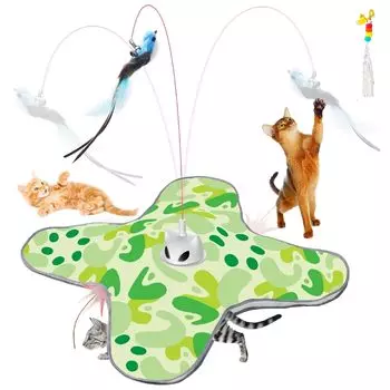Automatic Cat Toy for Solo Interactive Automatic Cat Toy with 3 Adjustable Stimulates Indoor Rechargeable Cat Cat Moving Toy Play, Modes, Stress,