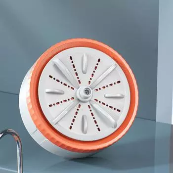 Automatic Clothes Cleaner Washer USB Rechargeable Turbine Washing Machine Space-Saving Portable for Travel Trip Apartment серый