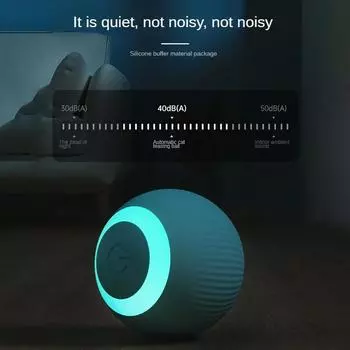 Automatic Moving Toys Things for Cats Interactive Ball Rechargeable Rolling Electric Ball Household Pet Accessories Supplies синий