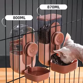Автоматические миски для домашних животных, клетка, подвесная кормушка, бутылка для воды для домашних животных, контейнер для еды, миска для щенков, кошек, продукт для кормления домашних животных