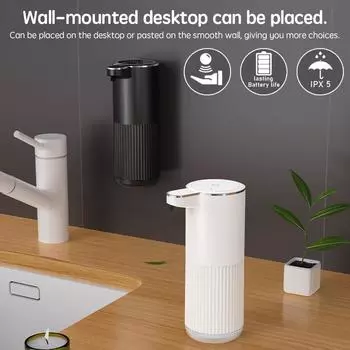 Automatic Soap Dispenser bathroom accessories Automatic Liquid soap dispenser 360ML TYPE-C White 4 Level Foam Soap Dispenser 1pcs Liquid Mode белый