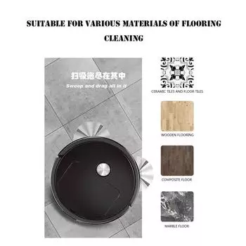 Automatic Sweeping Machine 1200mAh Smart Vacuum Cleaner Low Noise Labor Saving Rechargeable Home Cleaning Appliances чёрный