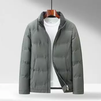 Autumn and Winter 90 White Duck Down Stand-up Collar Middle-aged and Young Business Down Jacket Youth Warm Jacket 170 чёрный