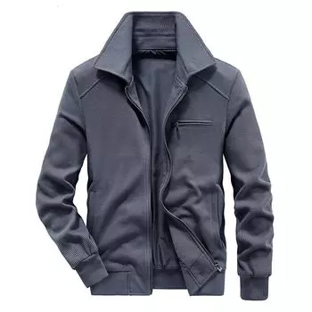 Autumn and Winter Business Leisure Youth Jacket Middle-aged Loose Elastic Dad Men s Tooling Collar Coat. M