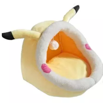 Autumn and Winter Cat Nest Cartoon Animal Nest Dog House Semi-enclosed Pet Nest Dog House Warm Cat Jiji Cat Pet Supplies M 38 * 38 * 36cm