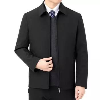 Autumn and winter down jacket men s thickened middle-aged dad wear removable liner white duck down jacket jacket 170