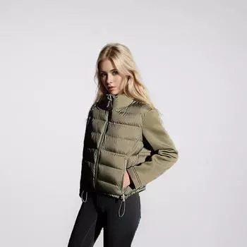 Autumn and winter foreign-style clothes slim-fitting short jackets wind-padded clothes splicing jackets S темно-коричневого