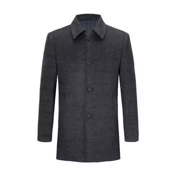 Autumn and winter new middle-aged double-sided woolen casual wool coat men s business casual thickened cashmere dad coat M