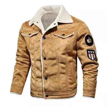 Autumn and Winter New Velvet Hooded Leather Men s Coat Leather Men s Leather Jacket Young Men M